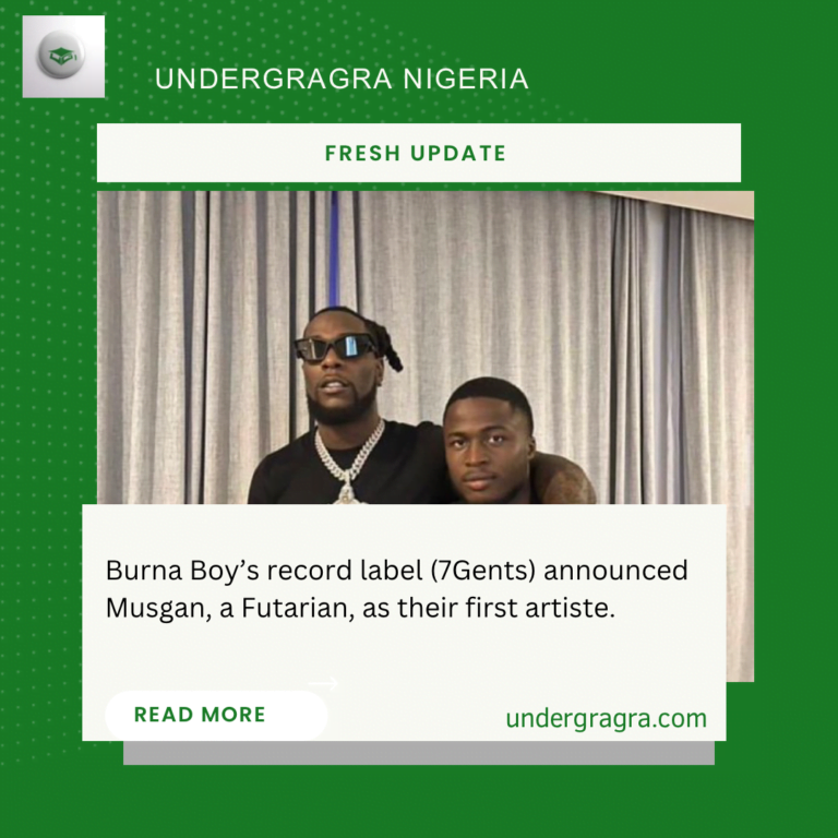 A FUTARIAN ,Musgan Signed into Burna Boy’s Record Label (7Gents) First Artiste